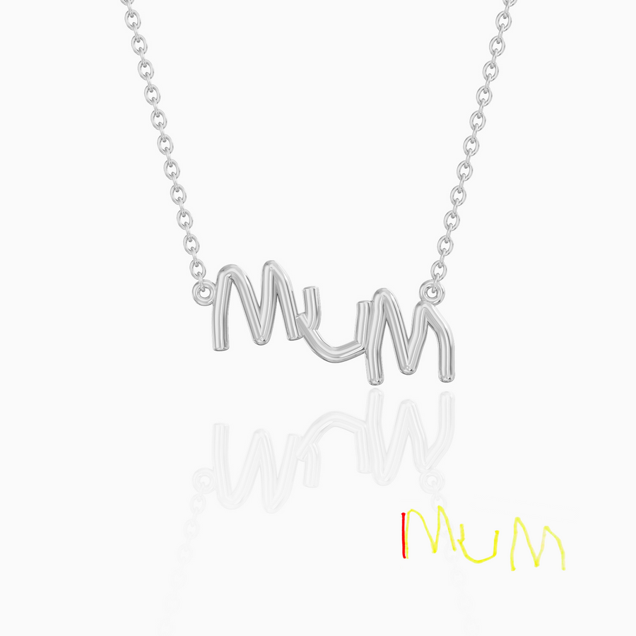 Custom Handwritten Necklace | Silver