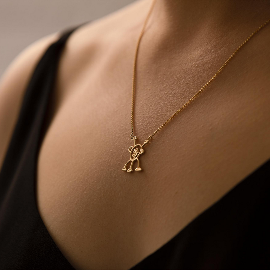 Custom Drawing Necklace | 18ct Gold