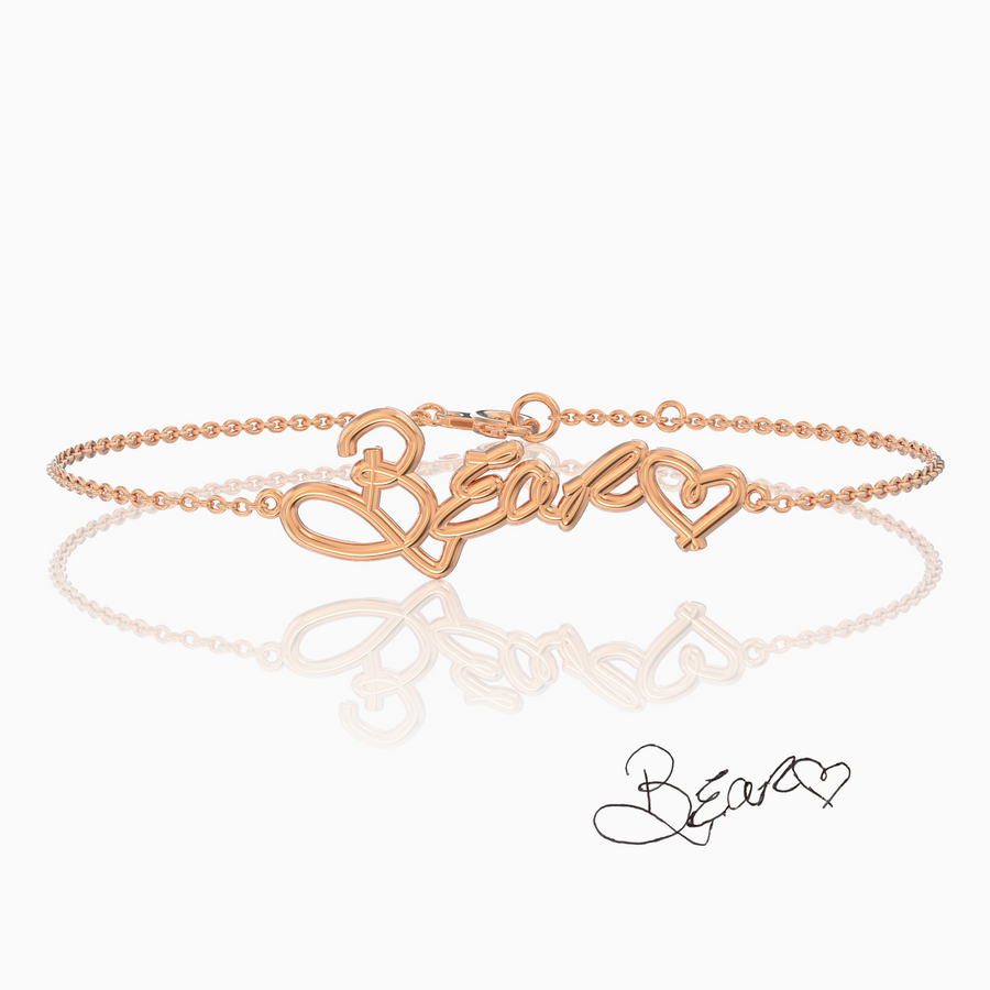 Custom Handwritten Bracelet | 9ct Gold