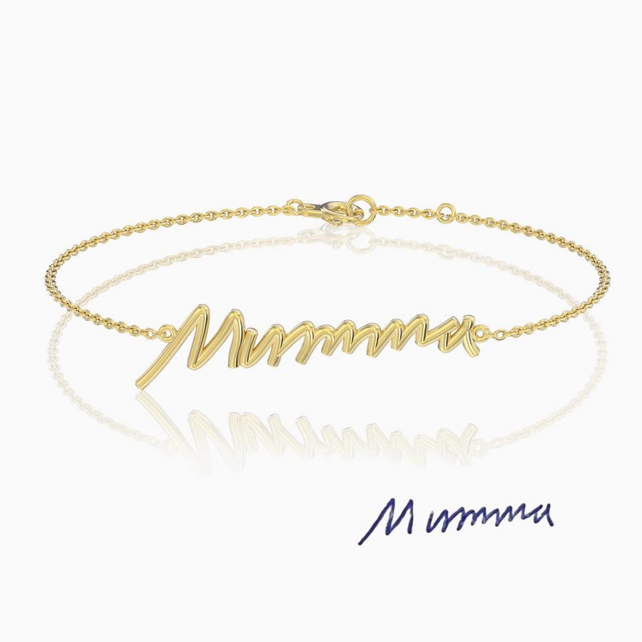 Custom Handwritten Bracelet | 9ct Gold