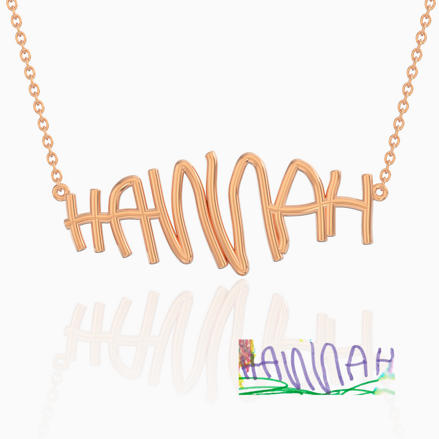 Custom Handwritten Necklace | 18ct Gold