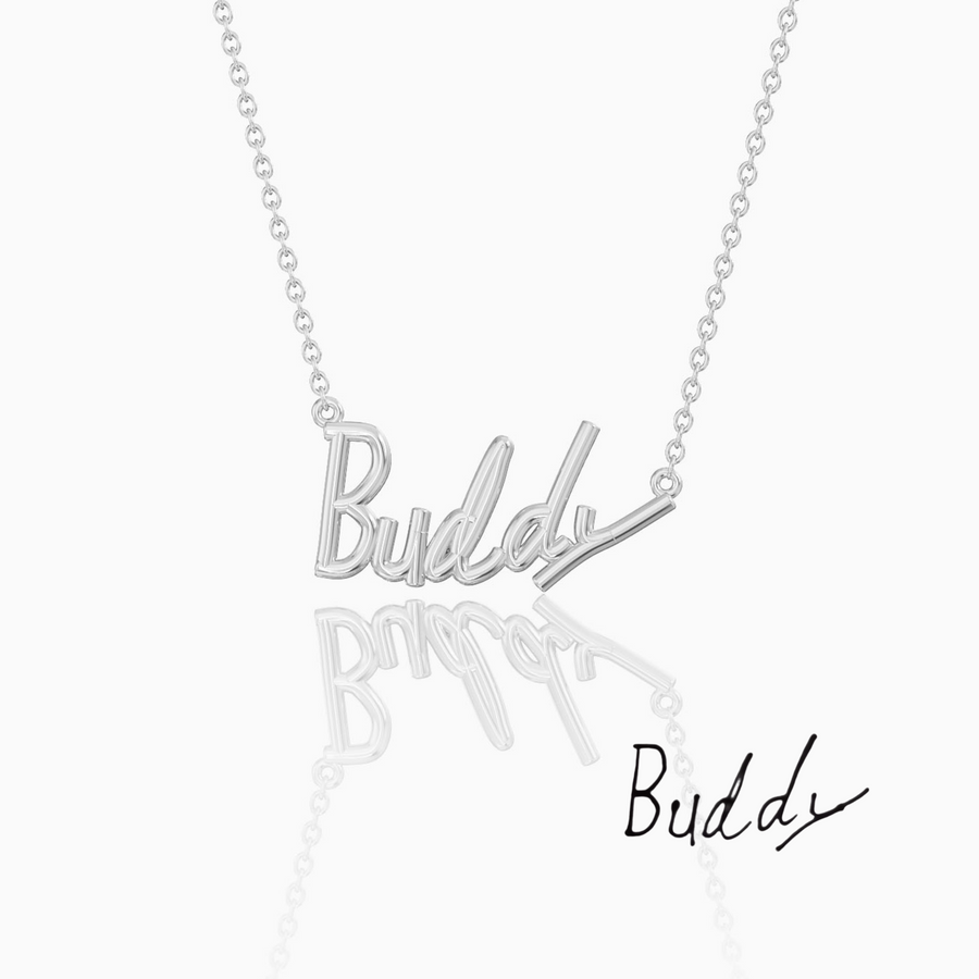 Custom Handwritten Necklace | Silver