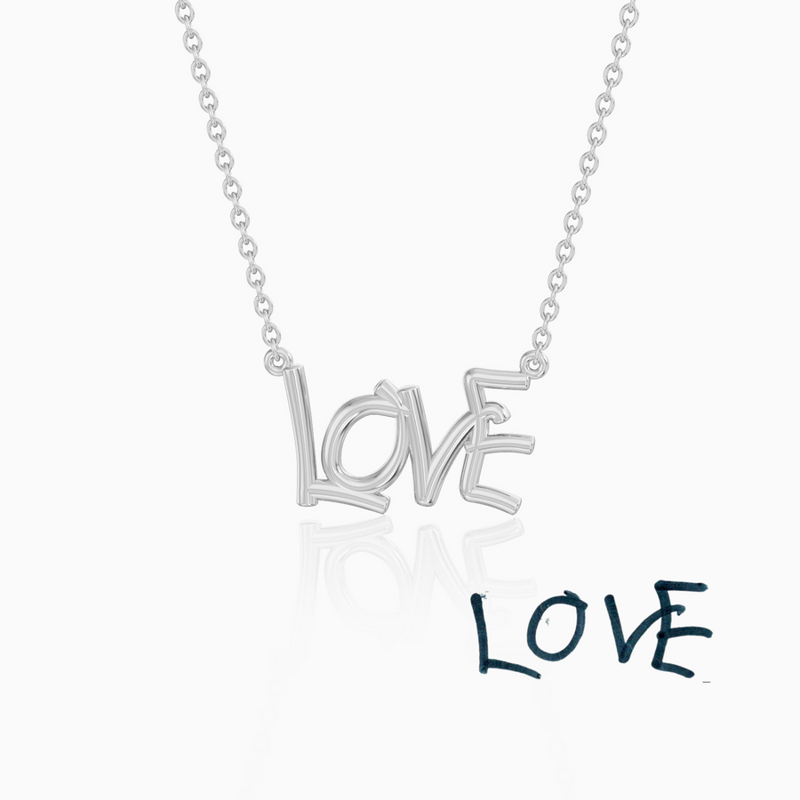 Handwriting necklace sterling online silver