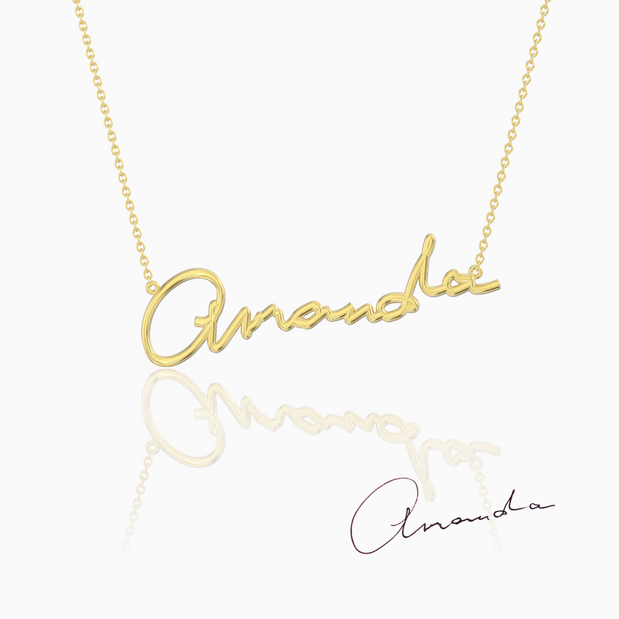 Custom Handwritten Necklace | 9ct Gold