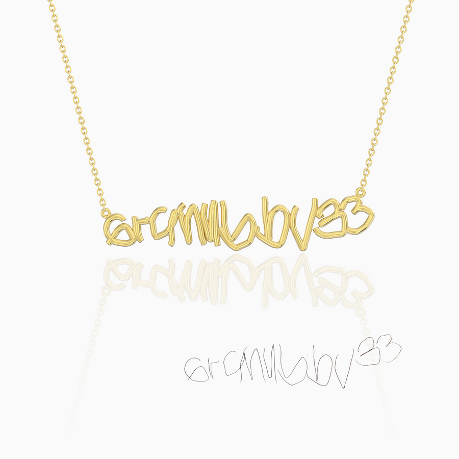 Custom Handwritten Necklace | 18ct Gold